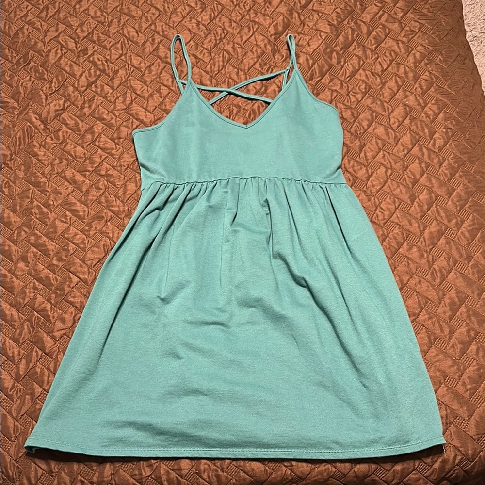 Wild Fable Green Spaghetti Strap Mini Sundress
